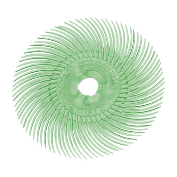 3M™ Radial Bristle Discs 3" (Pkg. of 40) - Lt. Green (1 Micron)