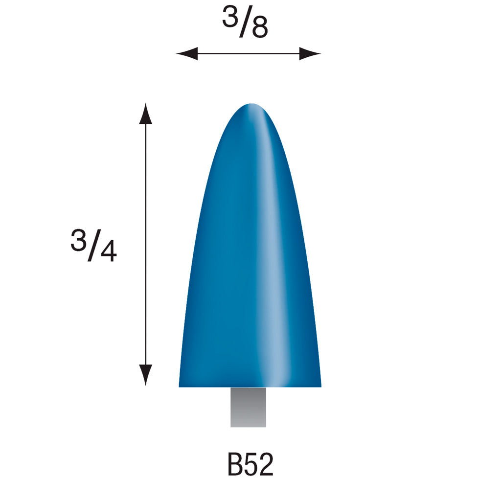B52 Blue Mounted Points 3mm Shank (Pkg of 200)