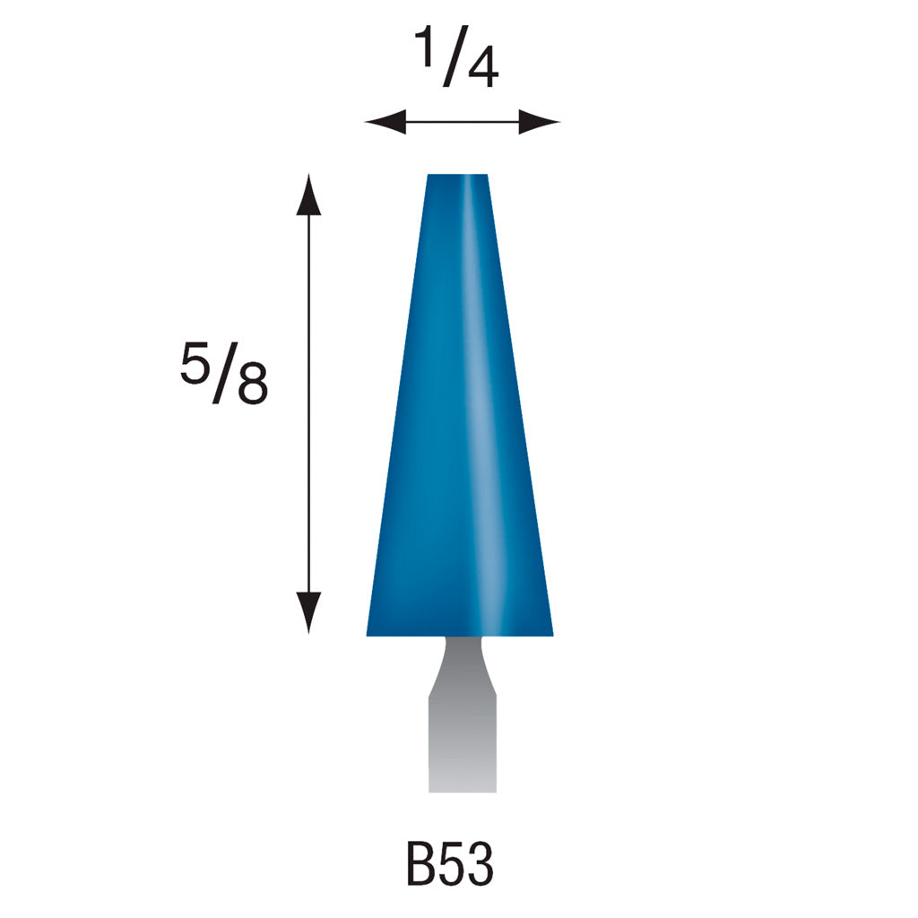 B53 Blue Mounted Points 3mm Shank (Pkg of 200)