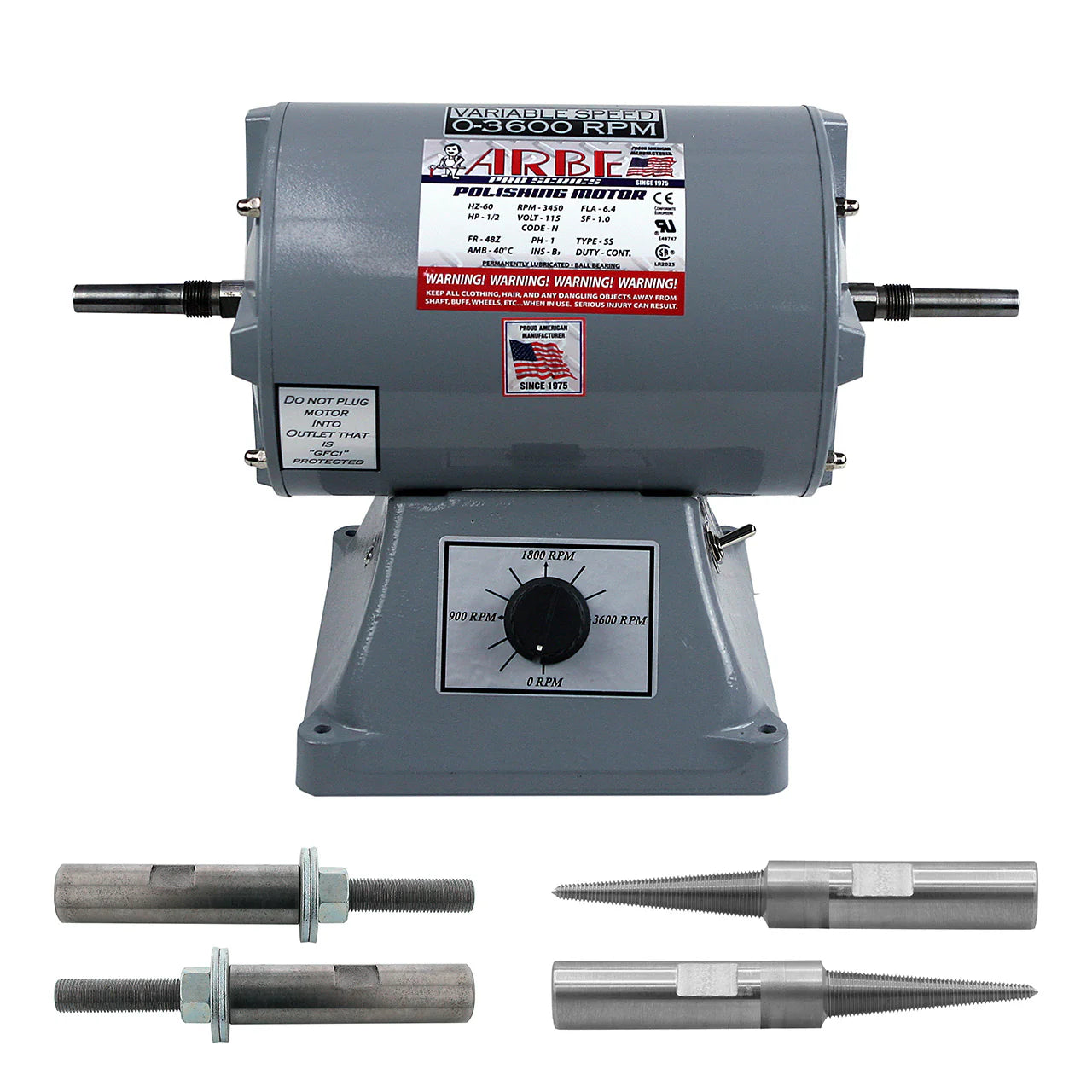 Arbe Variable Speed Double Spindle Pro-Series Polishing Motor